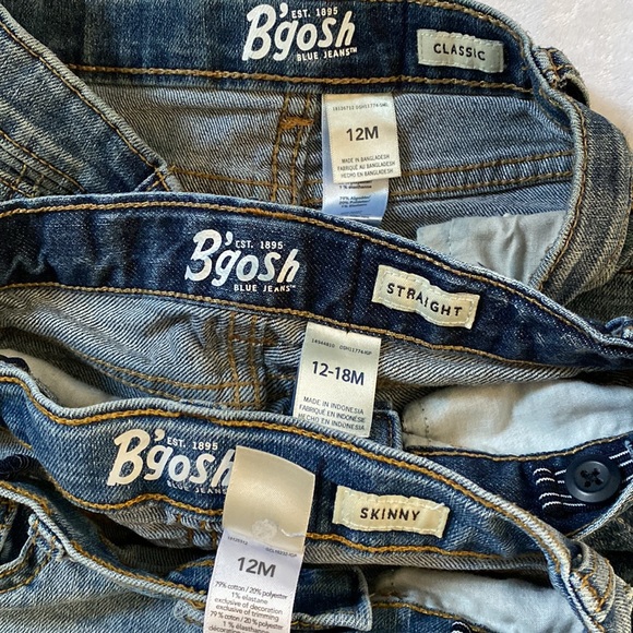 10 pairs of jeans and 1 pair of teal pants.  12-18months. - Picture 4 of 8